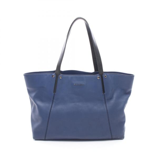 BVLGARI（ブルガリ） オクト トートバッグ バッグ レザー ネイビー系