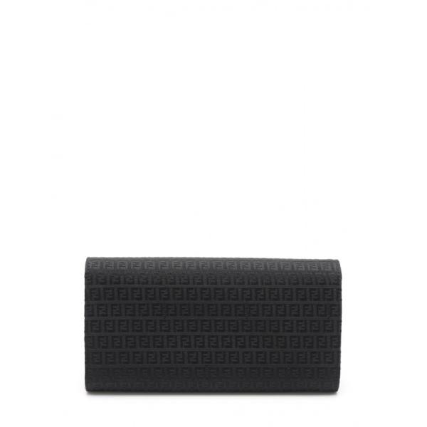 フェンディ 黒 中古 財布 ズッカ柄 中古 キャンバス Recloヤフーショップ Fendi 二つ折り長財布 中古 レディース 日本製即出荷の