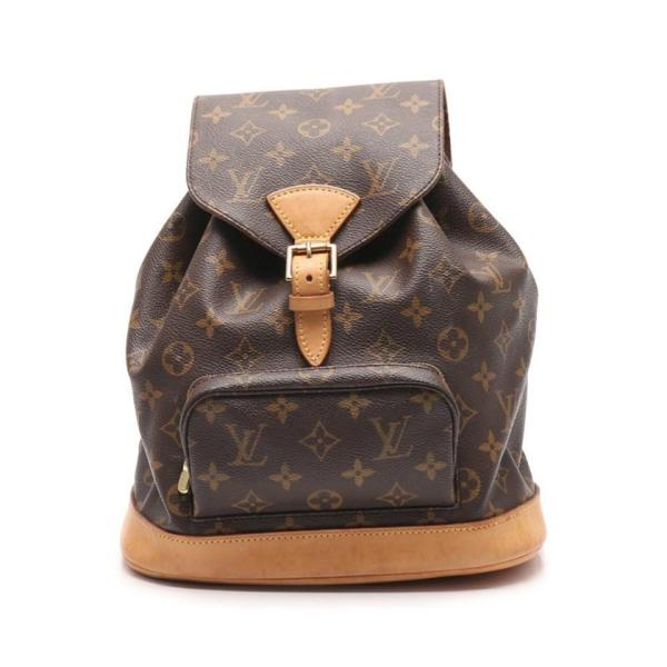 ルイ 茶 ヴィトン 中古 Louis Vuitton モンスリmm モノグラム リュック リュック バックパック Pvc レザー 茶 M レディース 中古 Recloヤフーショップ