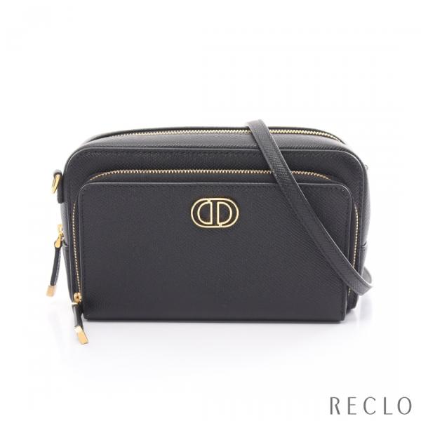 クリスチャンディオール Christian Dior カロ ダブルポーチ ショルダーバッグ バッグ レザー レディース ブラック系 S7431UBAE 【中古】 Christian Dior（クリスチャン・ディオール） カロ ダブルポーチ