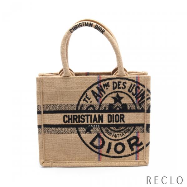 【美品】Dior ブックトート スモール ユニオン ベージュ×ブラック Christian Dior クリスチャンディオール BOOK TOTE ブックトート