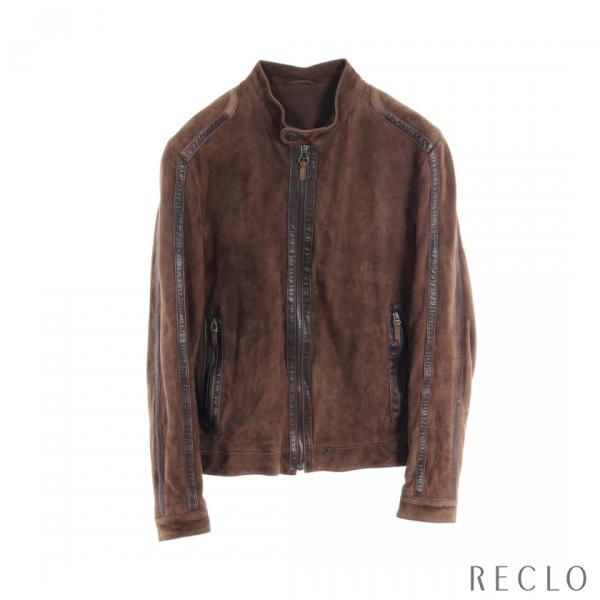 dunhill ブラウン レザージャケット Mサイズ dunhill ブラウンレザージャケット - メルカリ