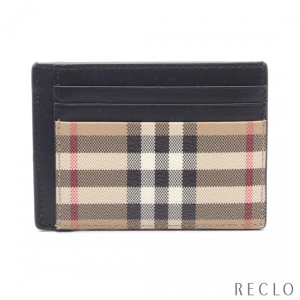 BURBERRY（バーバリー） チェック カードケース PVC レザー ベージュ