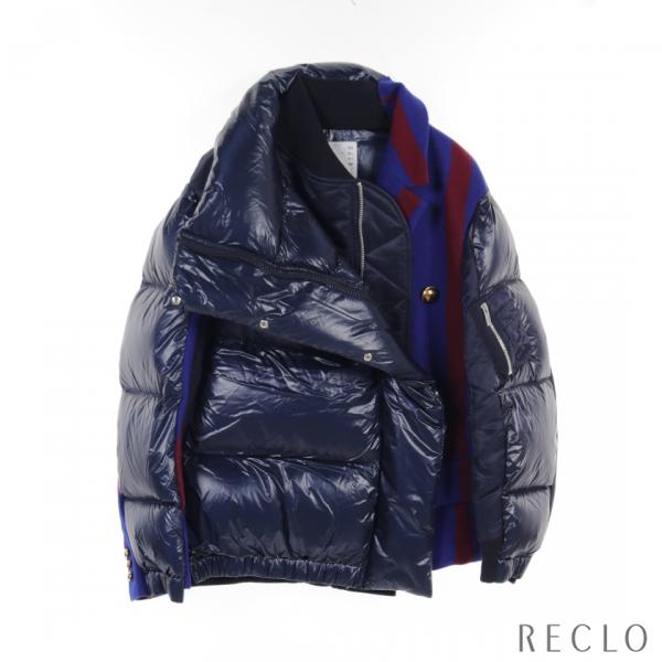 サカイ Sacai アシンメトリー ドッキング ダウンジャケット ボンバー