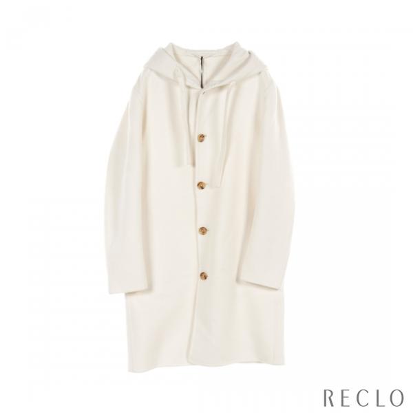LARDINI（ラルディーニ） コート ウール オフホワイト フード付き