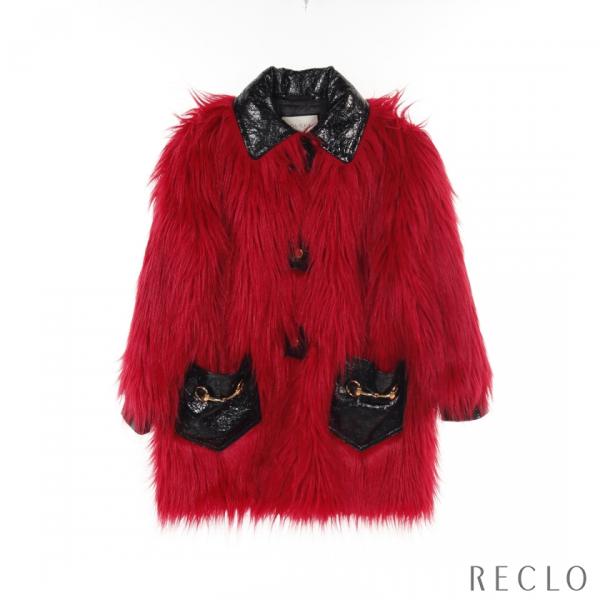 爆買 グッチ GUCCI ホースビット フェイクファー ジャケット