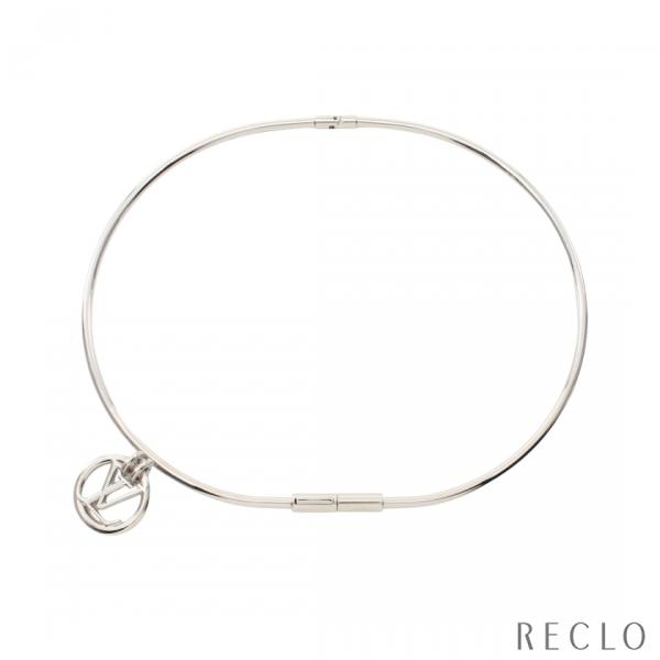 ルイヴィトン LOUIS VUITTON ロゴチャーム ベルト ステンレス シルバー