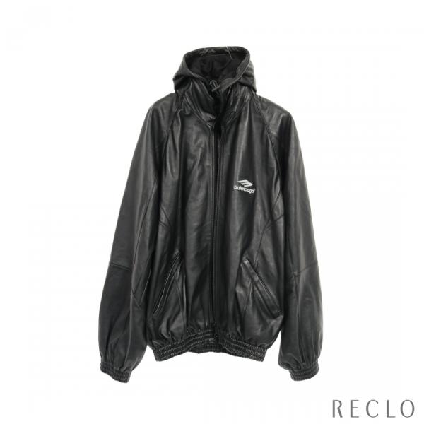 バレンシアガ BALENCIAGA 3B SPORTS ICON TRACKSUIT JACKET 革ジャン 衣料品 アウター ラムレザー メンズ ブラック系 697771 【中古】 BALENCIAGA（バレンシアガ） BALENCIAGA 3B SPORTS ICON TRACKSUIT