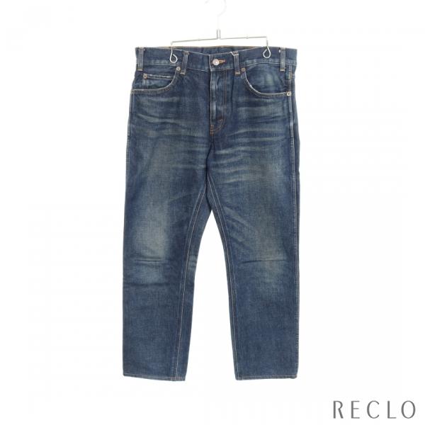 CELINE セリーヌ デニムパンツ コットン インディゴブルー ユーズド  