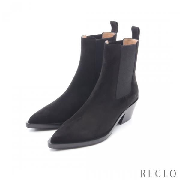 ジャンヴィト ロッシ Gianvito Rossi WYLIE ブーツ 靴 スウェード レディース ブラック系 G72901 【中古】 ジャンヴィトロッシ Gianvito Rossi WYLIE ショート ブーツ サイドゴア