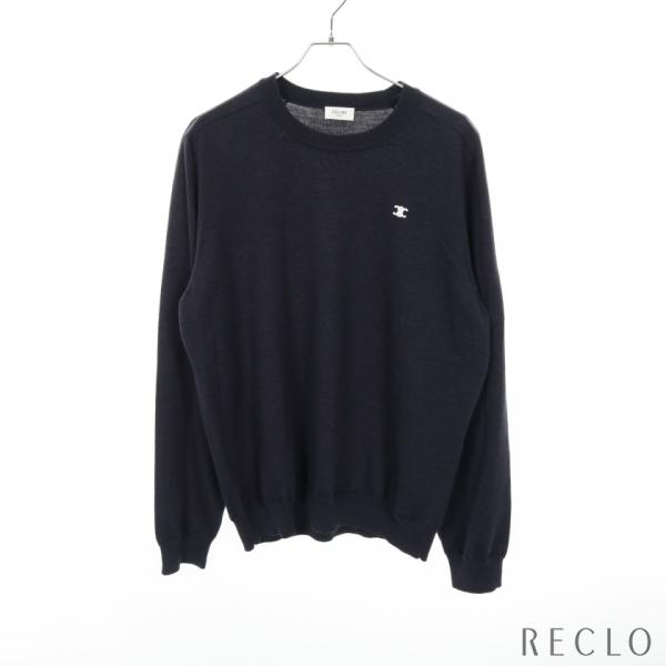 セリーヌ CELINE トリオンフ刺繍 クルーネックセーター ニット ウール