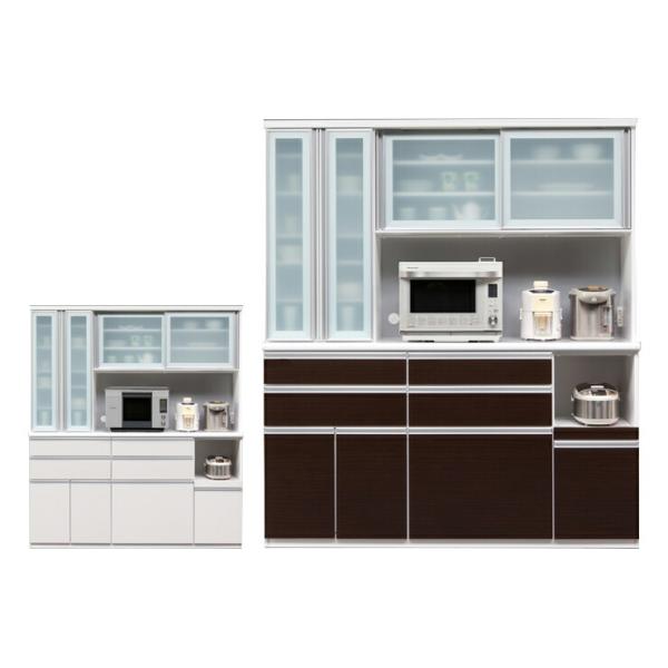 リコメン堂 食器棚 幅173.5cm 奥行48cm 高さ198cm 国産 大川家具 開梱