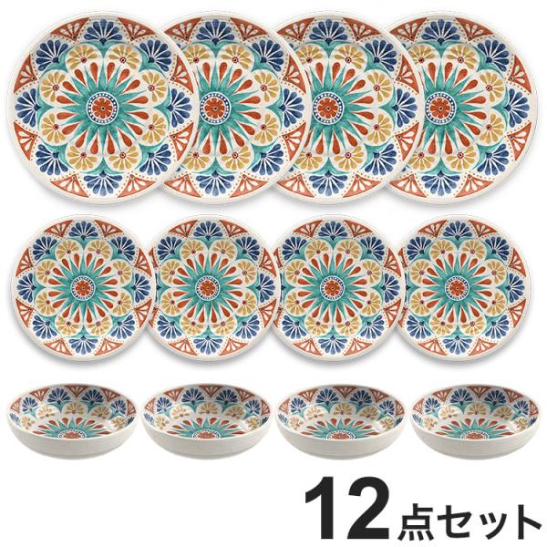 デザートリオ 12点セット メラミン食器 割れにくい おしゃれ 食洗機