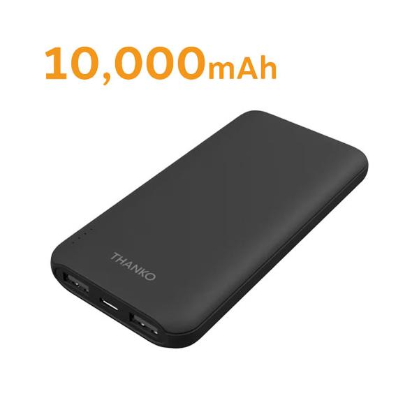 薄型モバイルバッテリー 10000mAh モバイルバッテリー 軽量 大容量 USB