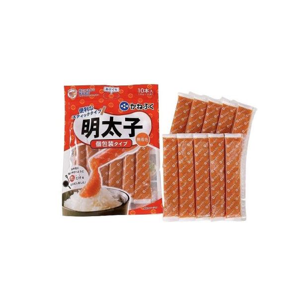 かねふく 無着色辛子めんたいこ個包装スティックタイプ3袋セット 食品 ギフト プレゼント 贈答 熨斗 のし 贈り物 記念日 お祝い 冠婚葬祭 内祝 御祝 代引不可