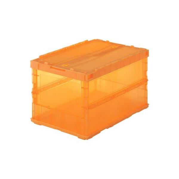 TRUSCO ���^�܂肽���݃R���e�i�X�P�� 50L���b�N�t�^�t �I�����W TSKC50B ������s��