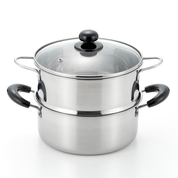 ヨシカワ 蒸しごよみ 二段蒸し器 20cm SJ2967 ステンレス 鍋 ヨシカワ 蒸しごよみ 二段蒸し器 20cm SJ2967 ステンレス 鍋