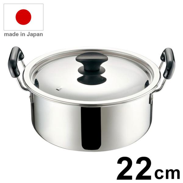 MT 日本製 N PCEモリブデンプロ&煮込鍋 22cm IH対応 新ツマミ付 18-0