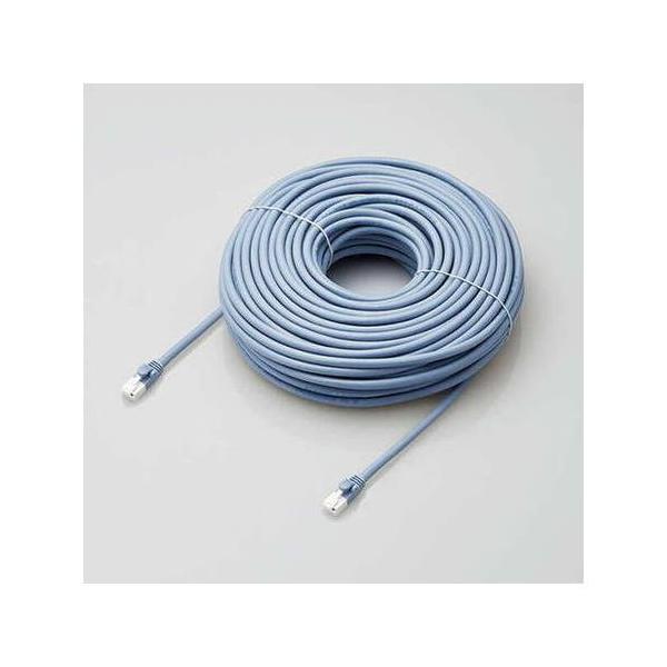 elecom GR LANP[u/CAT6AΉ/EU RoHSwߏ/ܐ܂h~/ȈՃpbP[Wdl/40m//u[ LD-GPAT/BU40/RS s