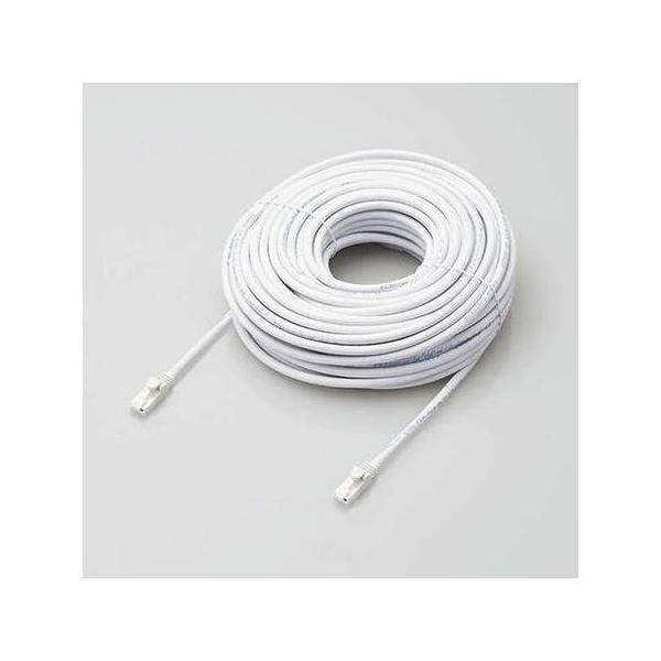 elecom GR LANP[u/CAT6AΉ/EU RoHSwߏ/ܐ܂h~/ȈՃpbP[Wdl/30m//zCg LD-GPAT/WH30/RS s