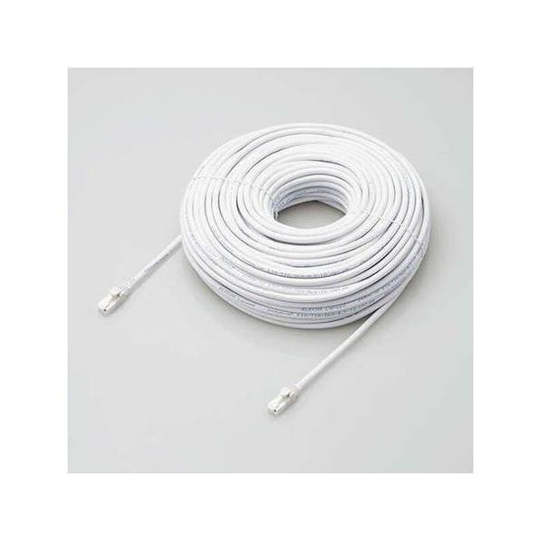 elecom GR LANP[u/CAT6AΉ/EU RoHSwߏ/ܐ܂h~/ȈՃpbP[Wdl/50m//zCg LD-GPAT/WH50/RS s