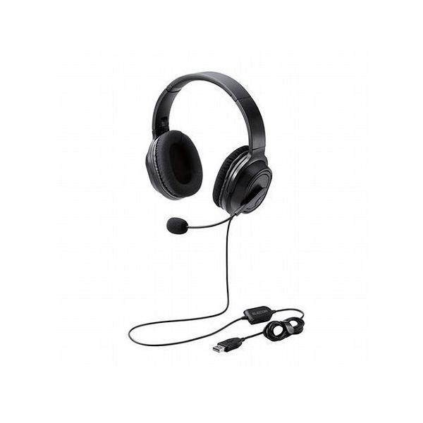 �G���R�� �I�[�o�[�w�b�h�^�C�v�w�b�h�Z�b�g/����/USB/40mm�h���C�o/�u���b�N HS-HP30UBK ����s��