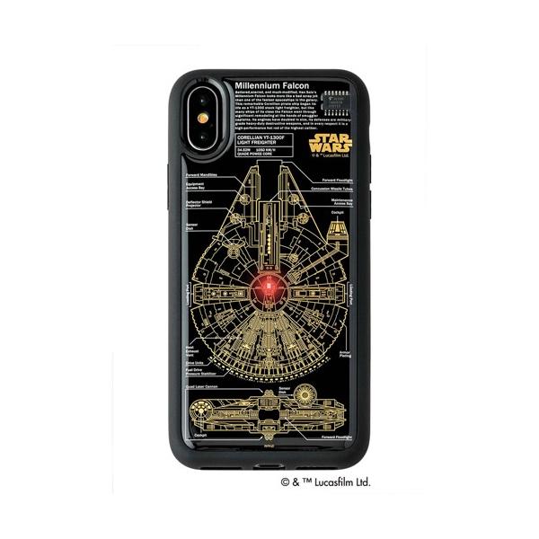 STAR WARS X^[ EH[Y ObYRNV FLASH M-FALCON A[g iPhone XP[X  F10B X}[gtH ^ubg s