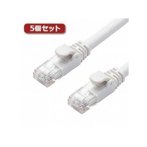 5�Z�b�g�G���R�� LAN�P�[�u��/CAT6A/�X�^���_�[�h/10m/�z���C�g LD-GPA/WH10X5 ����s��