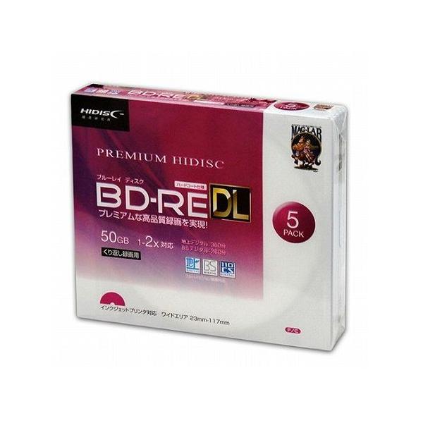 20Zbg PREMIUM HIDISC BD-RE DL 1-2{Ή 50GB Ԃ^pfW^Ή CNWFbgv^Ή5 XP[X s