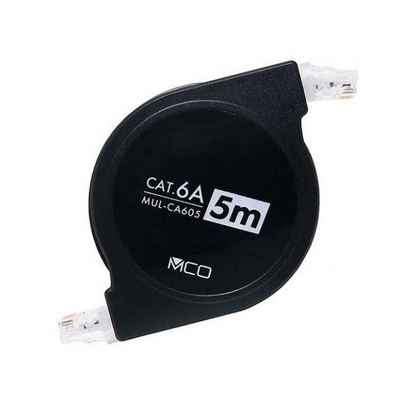 �~���V �R�[�h���[��CAT.6A LAN�P�[�u�� 5m�u���b�N MUL-CA605/BK ����s�� ���[����