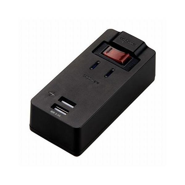 YAZAWA u[J[XCb`t1AC2USB2.4A ubN H6BKS3102UBK s