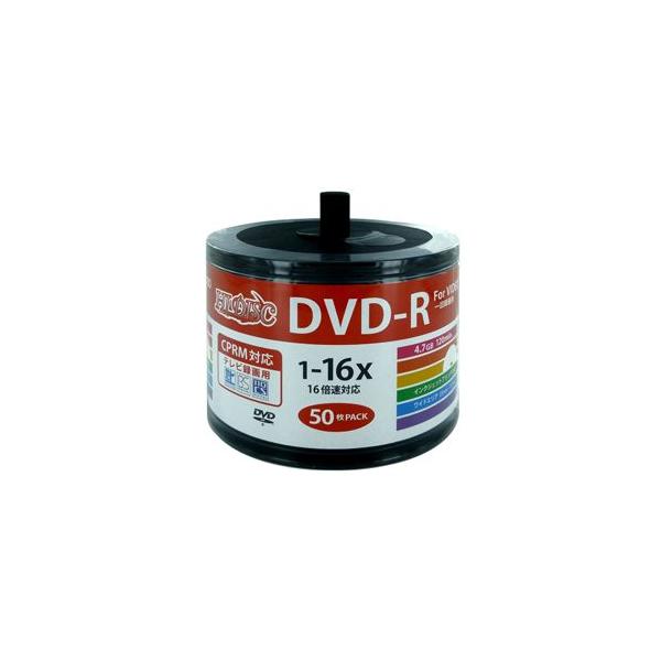 HI DISC DVD-R 4.7GB 50���X�s���h�� CPRM�Ή� ���C�h�v�����^�u���Ή��l�ߑւ��p�G�R�p�b�N! HDDR12JCP50SB2
