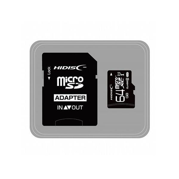 HIDISC microSDHCJ[h 64GB CLASS10 UHS-1Ή ] Read80 SDϊA_v^t HDMCSDX64GCL10UIJP3 s [