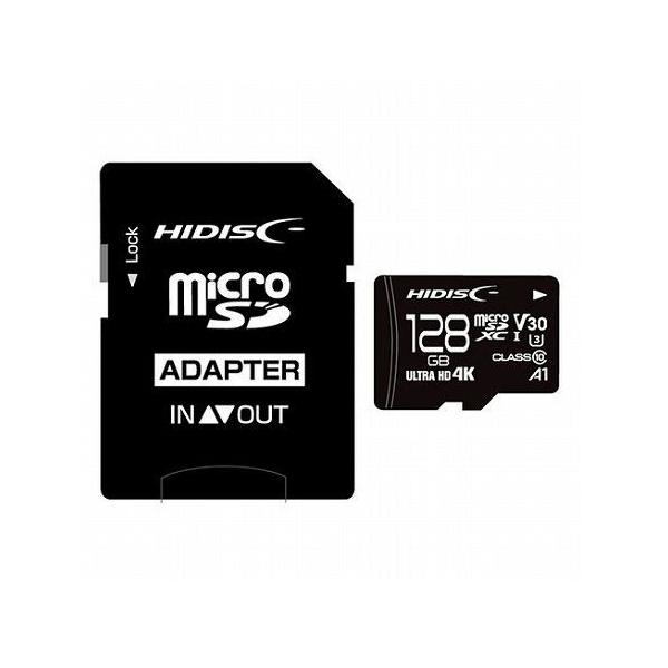 HIDISC microSDXCJ[h 128GB CLASS10 UHS-I Speed class3, A1Ή HDMCSDX128GCL10V30 s [