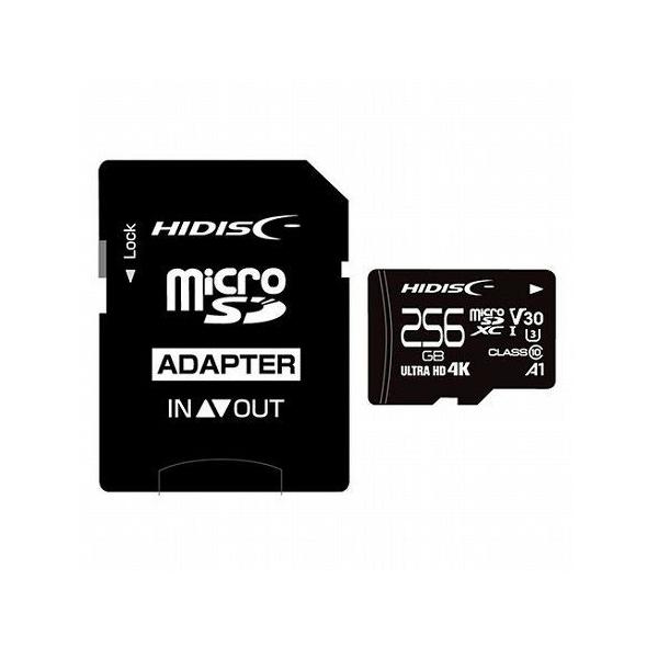 HIDISC microSDXCJ[h 256GB CLASS10 UHS-I Speed class3, A1Ή HDMCSDX256GCL10V30 s [