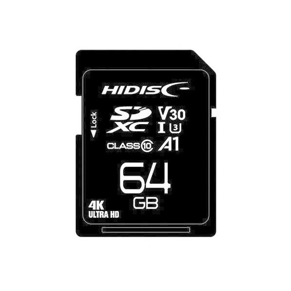 HIDISC SDXCJ[h 64GB CLASS10 UHS-I Speed class3 A1Ή HDSDX64GCL10V30 s [