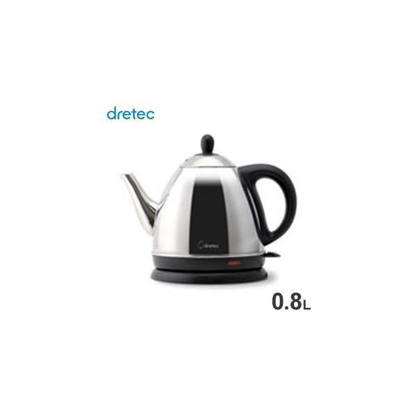 ドリテック ステンレス 電気ケトル 0.8L 1100W ケララ シルバー PO
