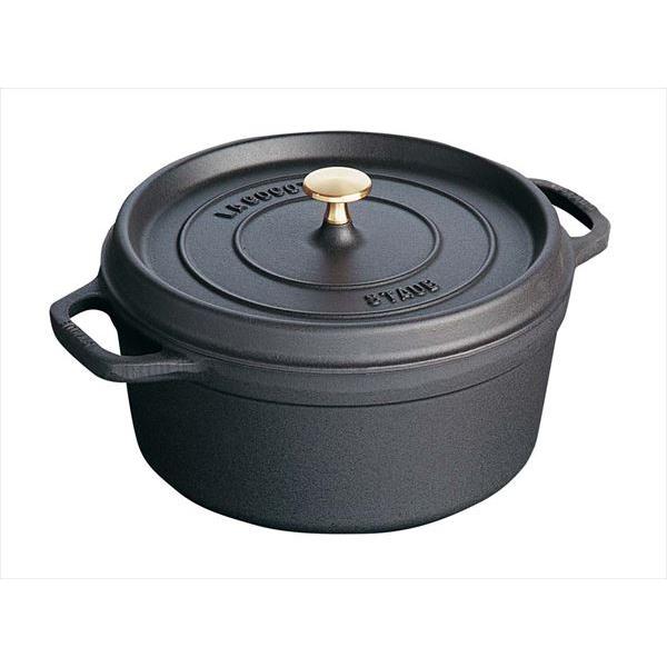 ストウブ ピコ ココット ラウンド 22cm 40509-305 [ブラック ストウブ ピコ ココット ラウンド 22cm 40509-305 [ブラック