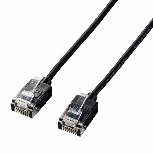 �G���R�� LAN�P�[�u�� Cat6A �X�[�p�[�X���� 1m �u���b�N RJ45�R�l�N�^ 10Gbps RoHS�w�ߏ��� 10���� LD-GPASS/BK1 ����s�� ���[���ցi�l�R�|�X�j