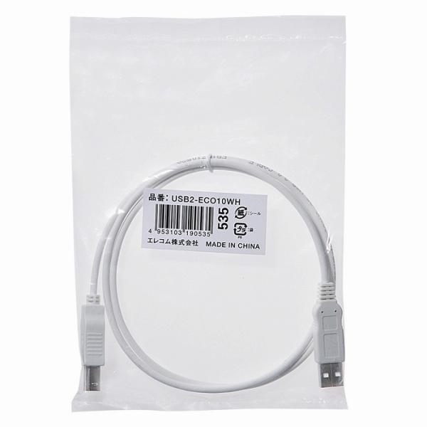 GR RoHSΉUSBP[u/1.0m/zCg USB2-ECO10WH s [ցilR|Xj