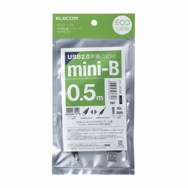 �G���R�� �G�RUSB2.0�P�[�u��/A-miniB�^�C�v/�G�R/0.5m/�u���b�N U2C-JM05BK ����s�� ���[���ցi�l�R�|�X�j