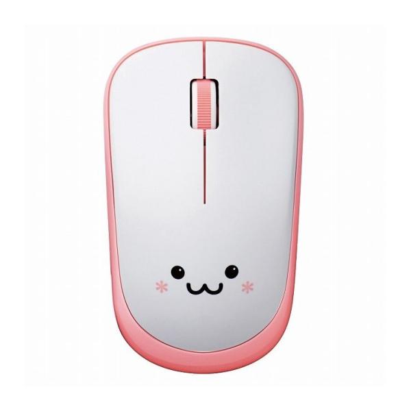 他サイト： エレコム ワイヤレスマウス 3ボタン 静音 省電力 電池長持ち 赤外線LED 2.4GHz 無線 ホワイト/ピンク 白/ピンク/顔 M-IR07DRPN 代引不可の商品画像