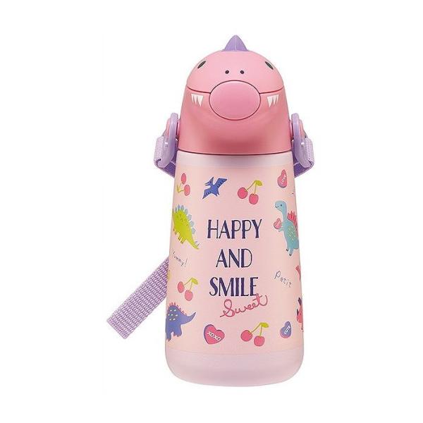 他サイト： スケーター ダイカット ストロー ステンレス ボトル 370ml 水筒 保冷 専用 ハッピー&amp;スマイル キャラクター かわいい 可愛い 男の子 女の子 キッズの商品画像
