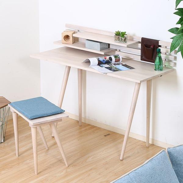 シンプルデスク ホワイトウォッシュ [2074]