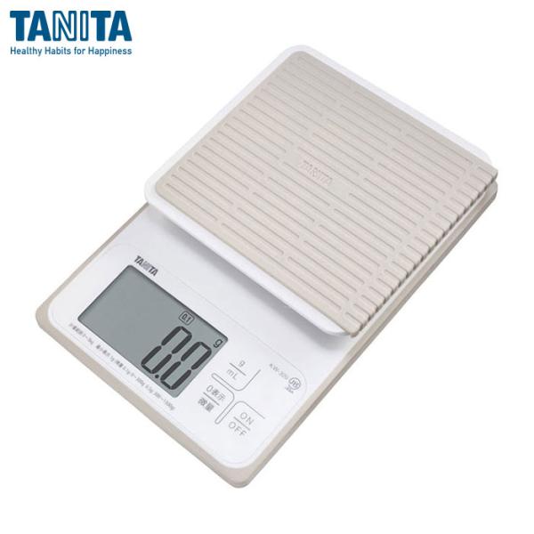 正規販売店 タニタ TANITA 洗えるデジタルクッキングスケール 液晶表示 見やすい コンパクト KW-320-WH ホワイト
