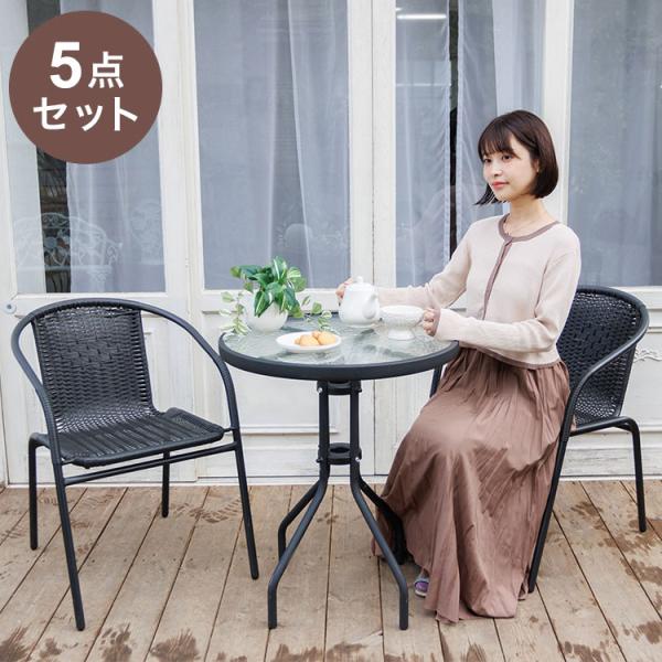 【8月末迄引取り限定】＊美品＊ガラステーブル＊チェアセット販売 Amazon｜ダイニングテーブルセット 4人掛け ダイニングセット 5