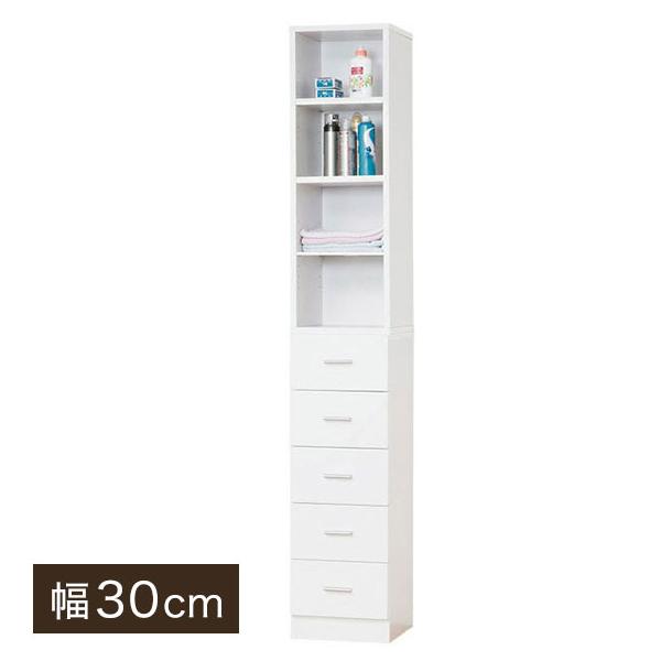 [Release date: February 18, 2013]鏡面すきま収納 タオルストッカーW30【商品サイズ】約 幅30×奥行31×高さ178cm【引出内寸】(5杯) 約 幅23.5×奥行23.5×高さ10.5cm【ラック内寸】(2...