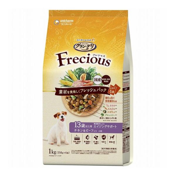 ユニ・チャーム グラン・デリ フレシャス(Frecious)ドッグフード ドライ 13歳以上用 チキン&ビーフ 2kg 国産