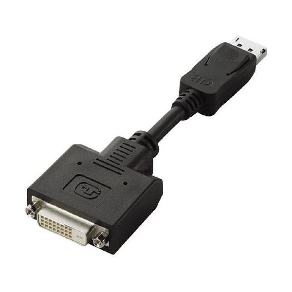 ELECOM DisplayPort-DVI�ϊ��A�_�v�^/�f�B�X�v���C�|�[�g�I�X-DVI D24pin���X ( AD-DPDBK )(�P�[�u��/�R�l�N�^)