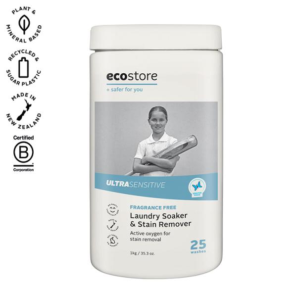 他サイト： ecostore ソーク&amp;ウォッシュパウダー 無香料 1kg エコストア 酸素系漂白剤 漂白剤 敏感肌 低刺激 頑固な汚れの商品画像